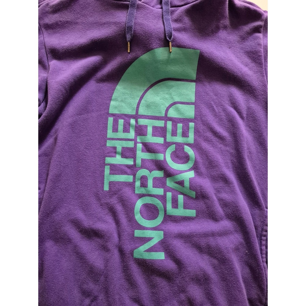 The North Face TNF Mens Purple Teal Vertical Logo Pullover Hoodie A3MB6 Large